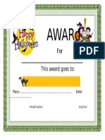 Halloween Award