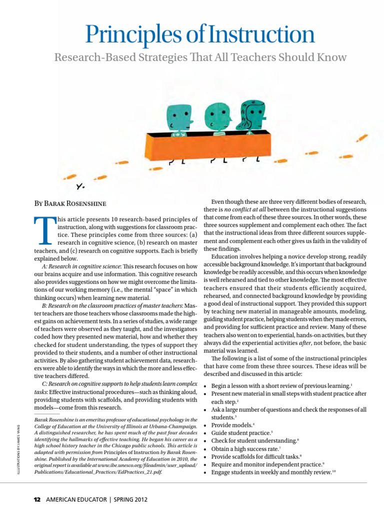 Principles of Instruction ResearchBased Strategies That All Teachers