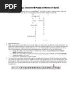 Excel Crossword Puzzle