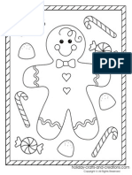 Gingerbread Boy Coloring Page