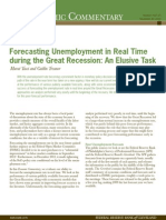 Forecasting Unemployment in Real Time During Great Recession PDF