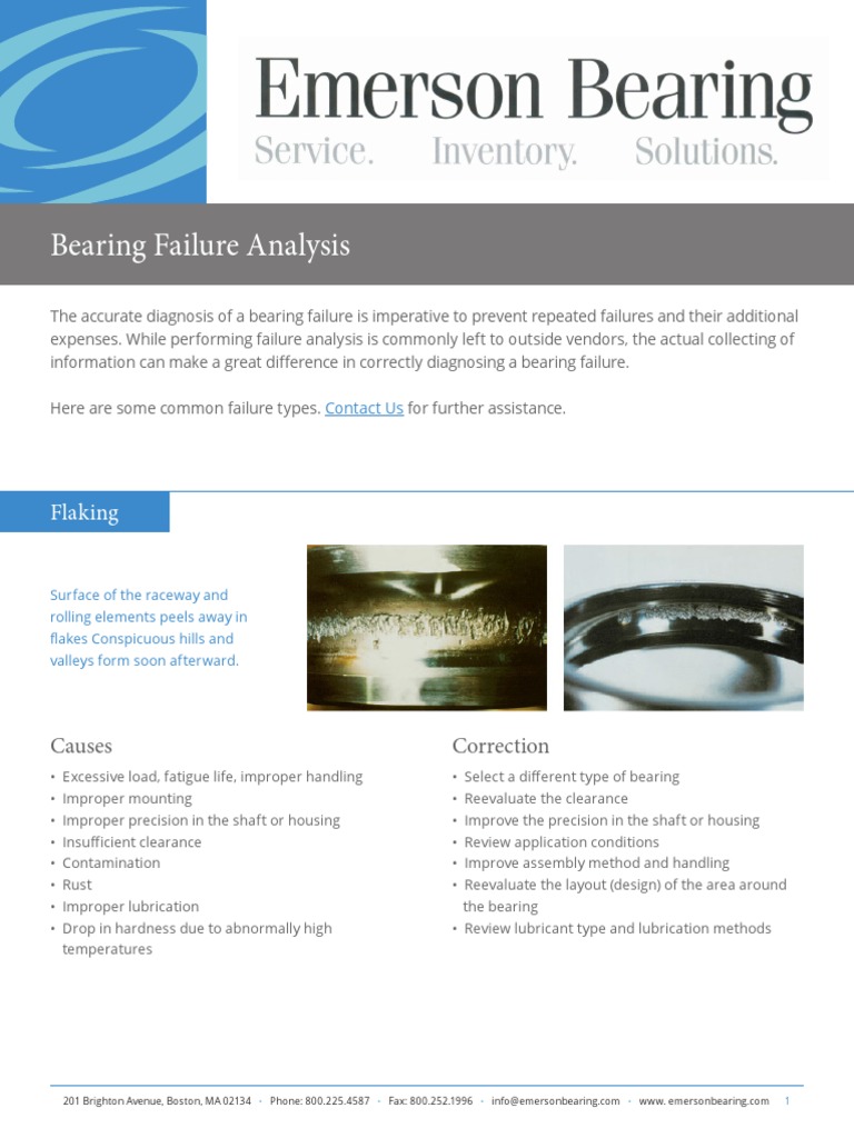 Bearing Failure Solutions Guide | PDF | Bearing (Mechanical) | Lubricant