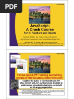 Javascript: A Crash Course: Part Ii: Functions and Objects Part Ii: Functions and Objects