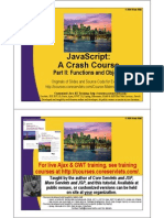 Javascript: A Crash Course: Part Ii: Functions and Objects Part Ii: Functions and Objects