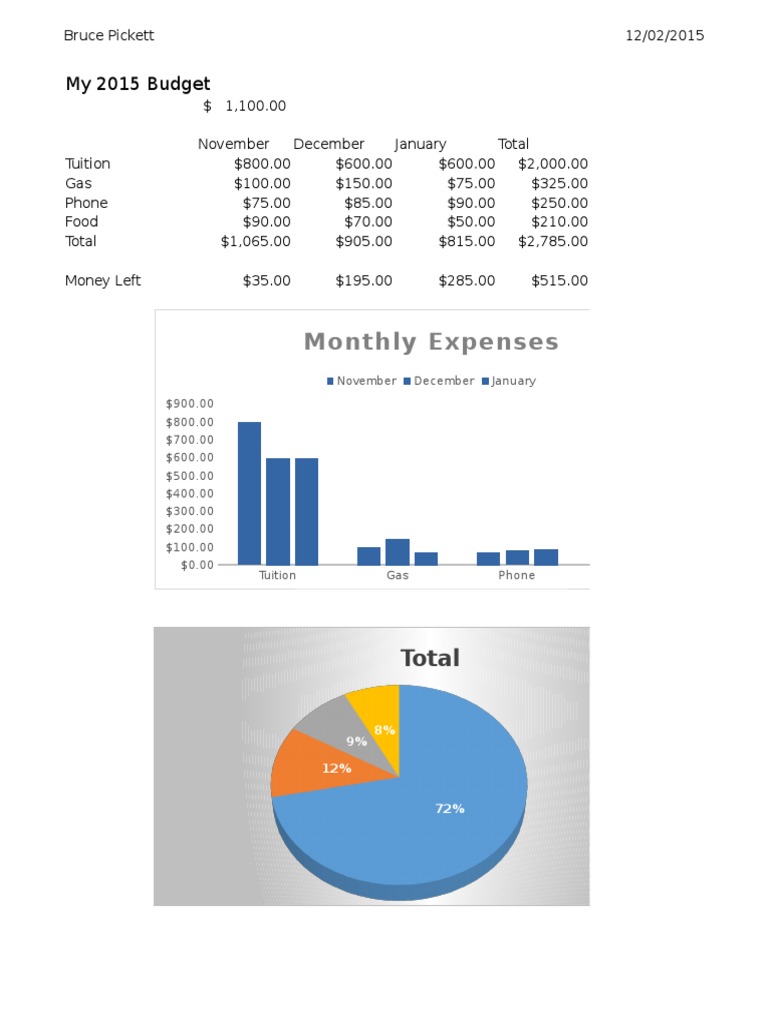 Pickett Budget | PDF | Home & Garden | Wellness