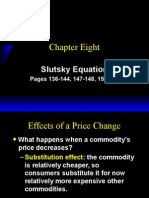 Chapter Eight: Slutsky Equation