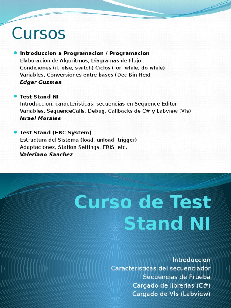 Curso de TestStand NI: Introducción y Prácticas | PDF | Desarrollo de ...