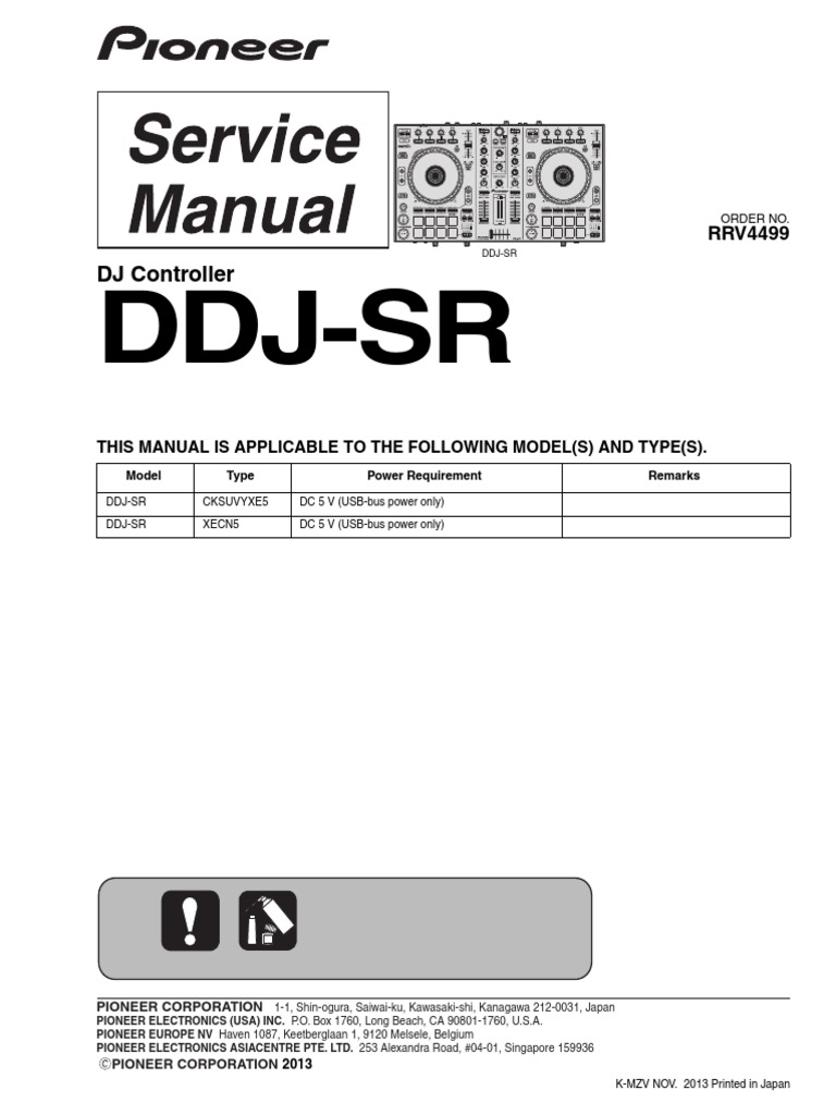 Pioneer DDJ-SR Service Manual | PDF | Icon (Computing) | Soldering