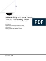 Matlab Stability and Control Toolbox, Trim and Static Stability Module - Nasa