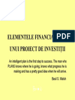 Elementele Financiare Ale Unui Proiect de Investitii