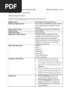 nutrition lesson plan