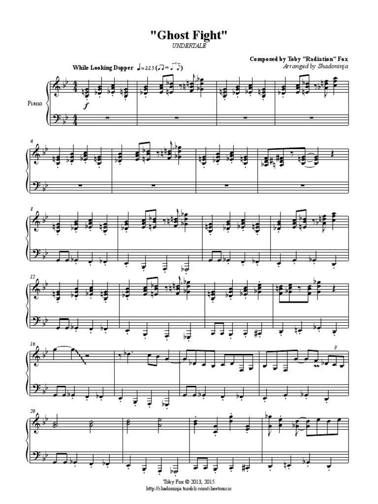 Piano Undertale Ghost Fight Loisirs Des Sports