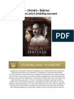 (Hindi) Bajirao Mastani.2015.DVDRip - Torrent