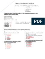 Test Medica Ia SNV Colinergic - Varianta B - Cu Raspunsuri