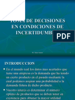 Toma de Decisiones en Condiciones de Incertidumbre