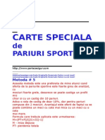 Carte Speciala Scheme de Pariuri Sportive
