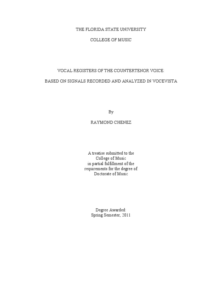 Countertenor Voice PDF Singing Microphone