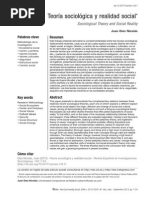 Teoría Sociológica y Realidad Social