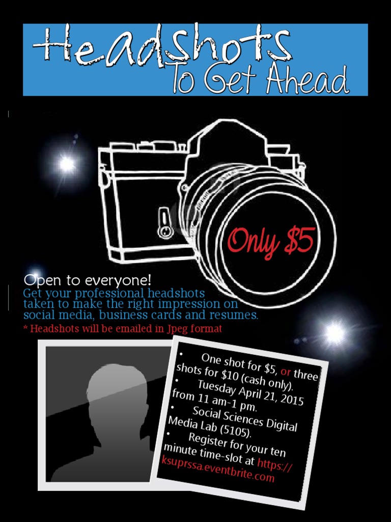 Headshot Fundraiser Flyer PDF