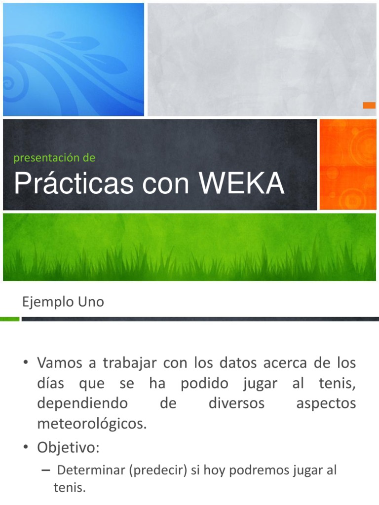 Ejemplos Weka PDF Máquinas de vectores soporte Aprendizaje