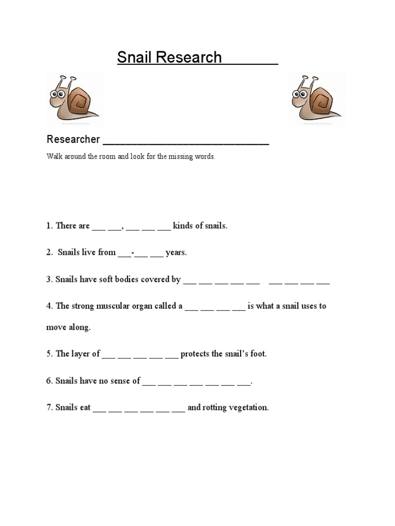 Snail Facts and Research Insights | PDF