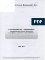 Guia Sobre Estructura y Contenido Del Informe Psicológico PDF