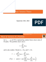 Mean Variance Theory