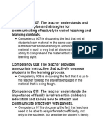 Texes Competencies