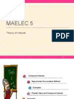 Maelec 5: Theory of Interest
