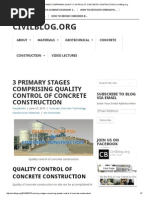 3 Primary Stages Comprising Quality Control of Concrete Construction - Civilblog