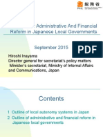 The Need For Administrative and Financial Reform in Japanese Local Governments