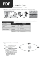 Ficha de Trabalho Tempo Clima