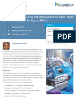 Applying U.S. FDA Laws and Regulations To Each Phase of Total Product Life Cycle (TPLC)