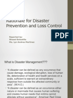 Rationale For Disaster Prevention and Loss Control