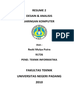 Desain & Analisis JarKom (Resume 2)