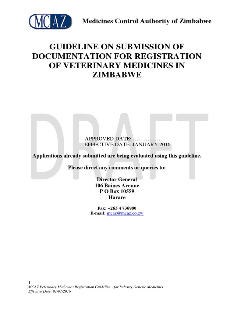 Veterinary Guidelines Final Pharmaceutical Formulation