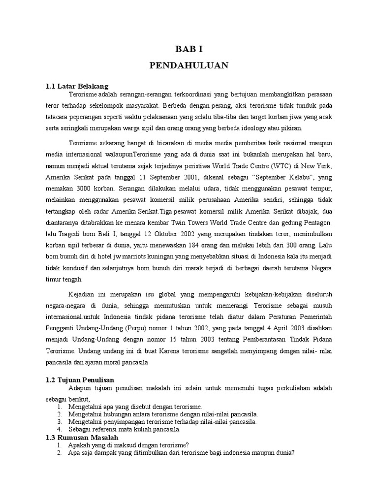 Makalah Terorisme Klp Vi