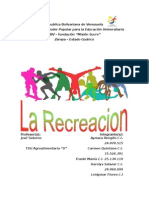 Trabajo de La Recreacion Completo