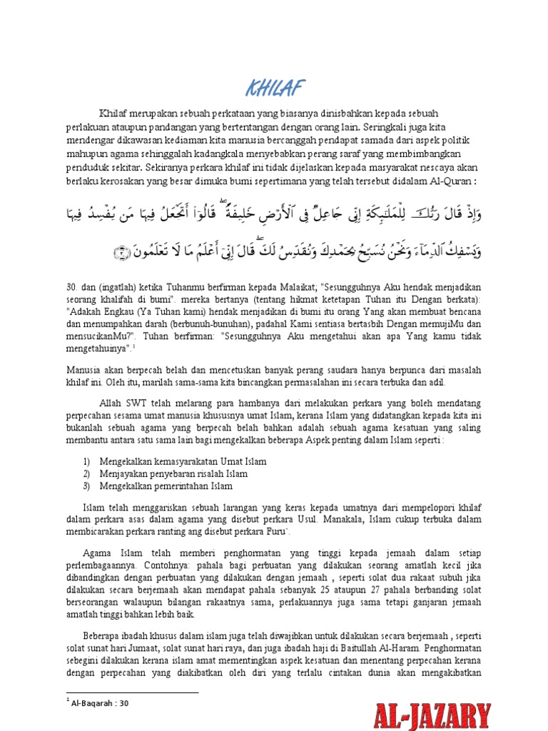 Khilaf Pdf