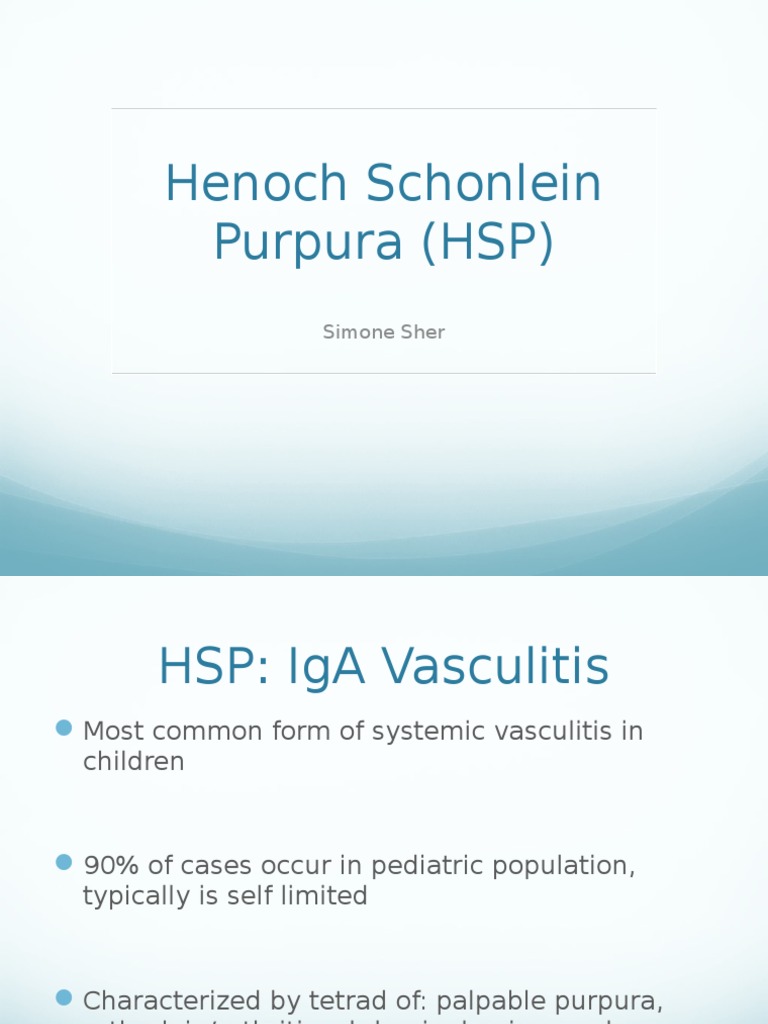 Henoch Scholein Purpura | Health Sciences | Wellness