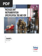 Package Unit Instrumentation Specification - TBE and VDR