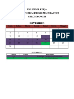 Kalender Kerja Gel III 2015