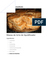 Massa de Torta de Liquidificador