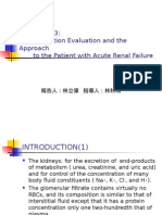Renal Function Evaluation and the Approach to the Patient With Acute Renal Failure