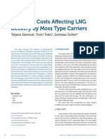 Transport Costs Affecting LNG Delivery by Moss Type Carriers