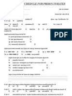 Interview Schedule For Prison Inmates: Rs. Rs. Rs. Rs. Rs