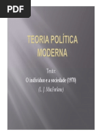 6- MacFarlane - Teoria Política Teoria Política ModernaModerna