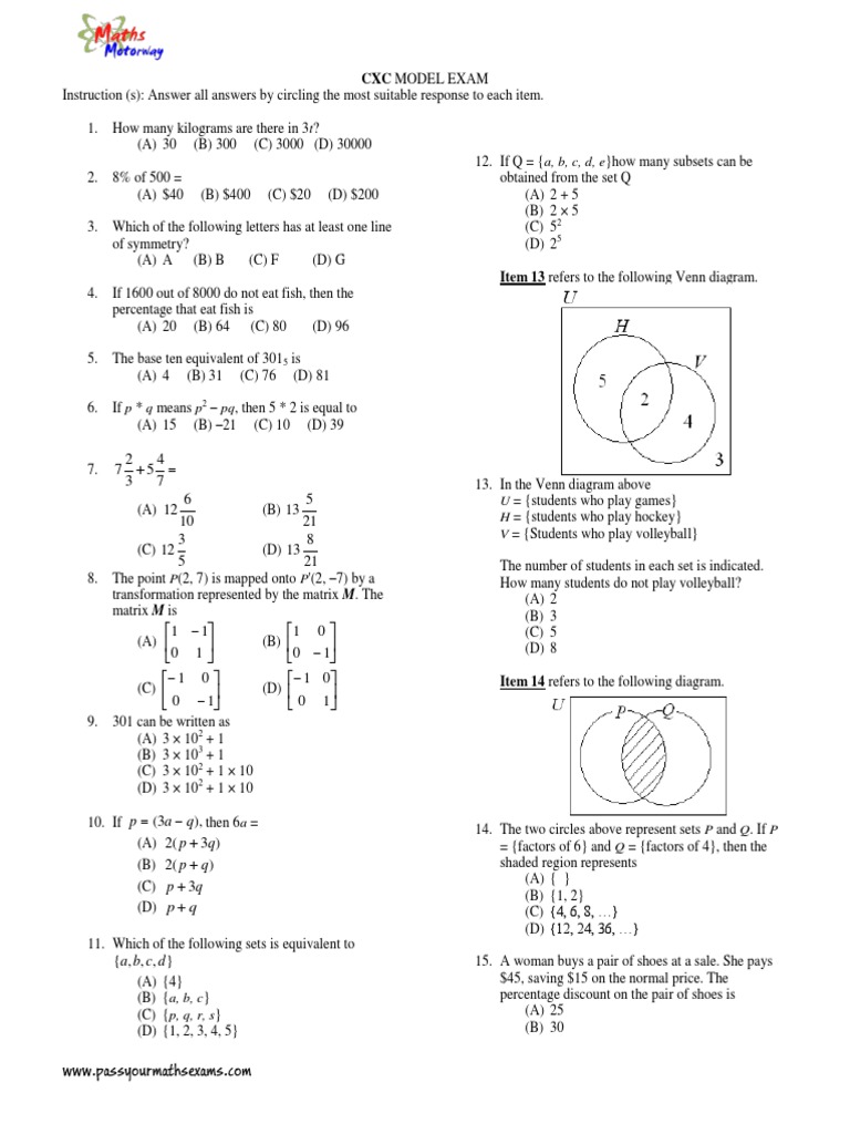 mathematics a paper 1