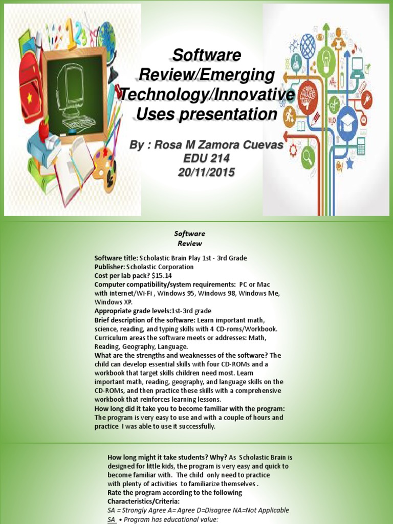 Innovative Educational Software Review | PDF