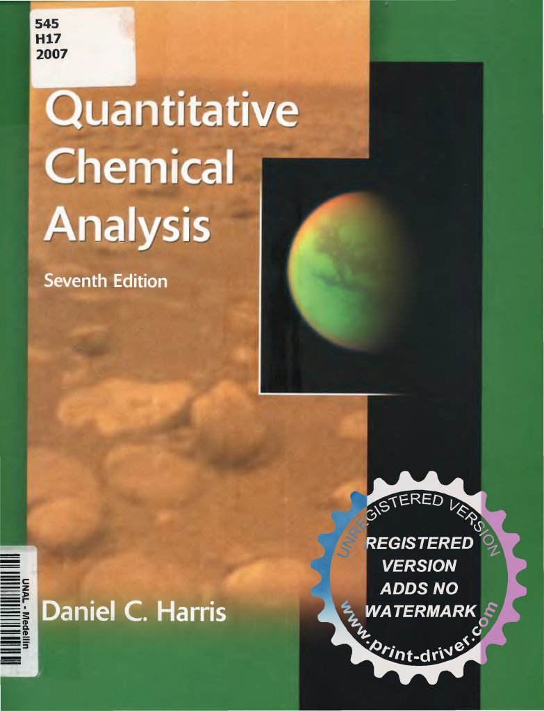 Quantitative Chemical Analysis Daniel Harris 7th Full